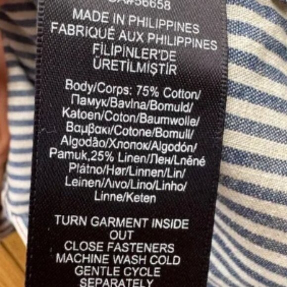 RRL Double RL Ralph Lauren Mens Striped Short Sleeve Button Down Shirt - XS - Picture 7 of 9